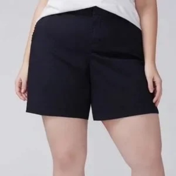 Lane Bryant, Black Girlfriend shorts with  ruffle pocket - Picture 2 of 9